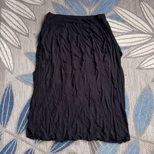 Alberto‎ Makali Women’s Vertical Ruffle Black Maxi Skirt Size Large 100% Viscose